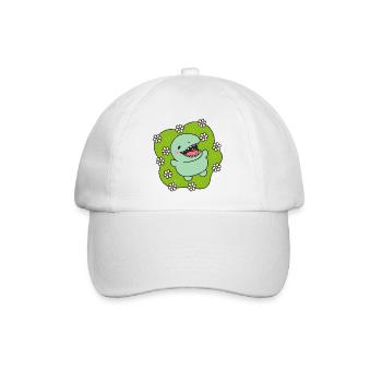 Happy Dinosaur in Spring - Baseball Cap - white/white - Front
