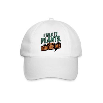 Je parle aux plantes, elles m’ignorent - Casquette classique - blanc/blanc - Devant