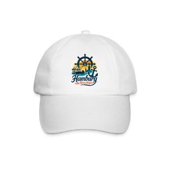 Hamburg My Home Port City Silhouette Gift - Baseball Cap - white/white - Front