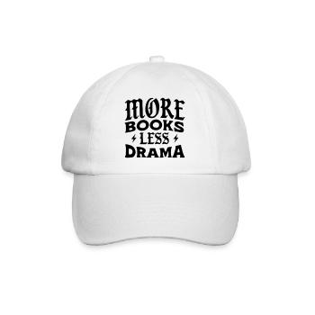 Plus de livres, moins de drame - Casquette classique - blanc/blanc - Devant
