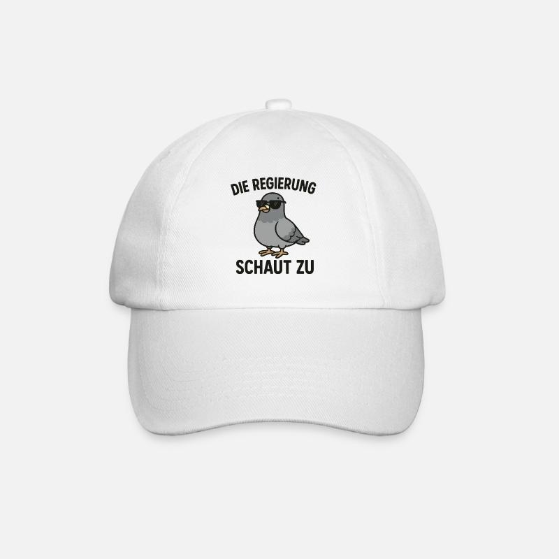 Spionage Taube - Baseballkappe - Weiß/Weiß