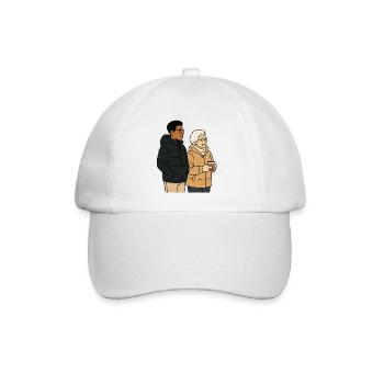 Oma Karin mit dem Enkel - Baseballkappe - Weiß/Weiß - Vorne