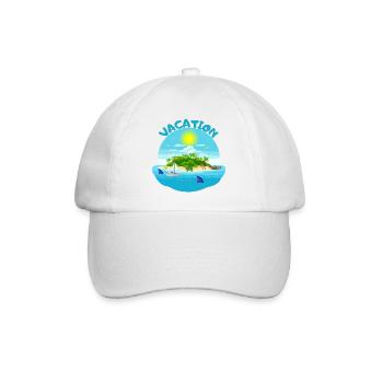 Tropical island idyll beach design - Baseball Cap - white/white - Front