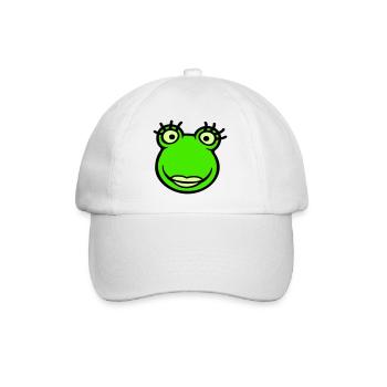 grenouille fille cils jolie femme fille fille - Casquette classique - blanc/blanc - Devant
