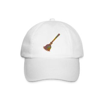 Rainbow Glitter Broom Magic - Baseball Cap - white/white - Front