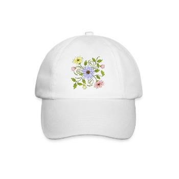 Fleur - Casquette classique - blanc/blanc - Devant