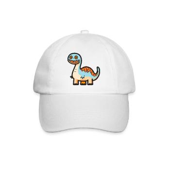 Dinosaur brontosaurus Halloween Funny - Baseball Cap - white/white - Front