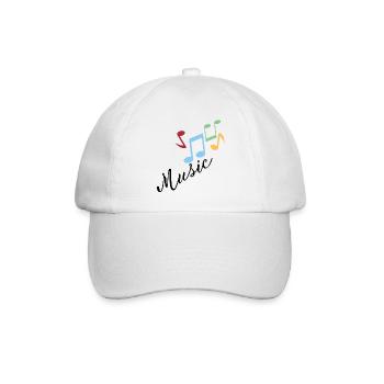 Notes de musique colorées - Casquette classique - blanc/blanc - Devant