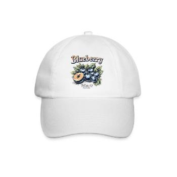 Vintage Blaubeeren - Baseballkappe - Weiß/Weiß - Vorne