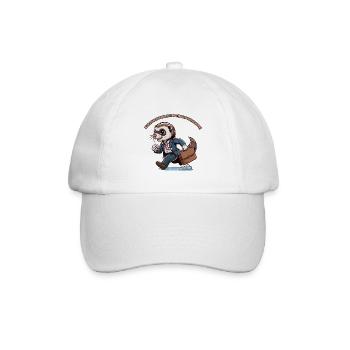 Ferret fleeing from work, closing time - Baseball Cap - white/white - Front