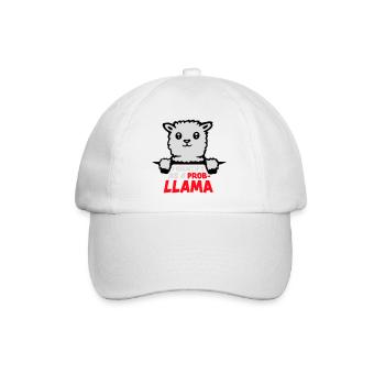 Je m’identifie comme un probllama Cool Lama Problem Spruch - Casquette classique - blanc/blanc - Devant