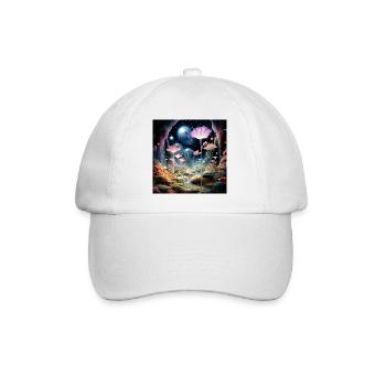 Cosmic Blossoms in the Star Forest - Baseball Cap - white/white - Front