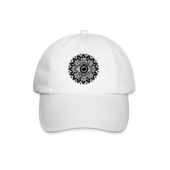 L’œil mystique dans le mandala – Symbole spirituel - Casquette classique - blanc/blanc - Devant