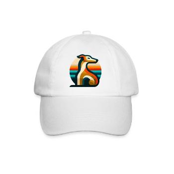 Galgo-Logo Nr2 - Baseballkappe - Weiß/Weiß - Vorne