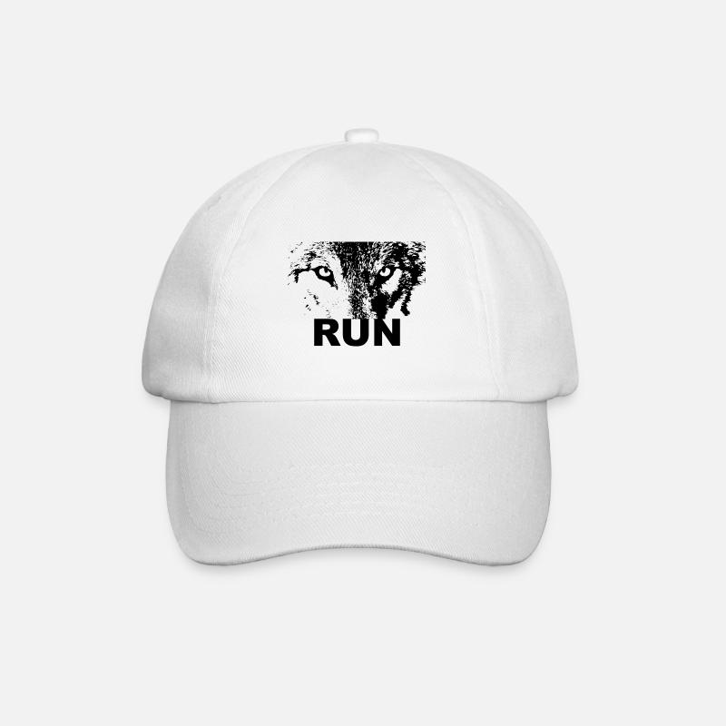 Wolf lauf - Baseballkappe - Weiß/Weiß