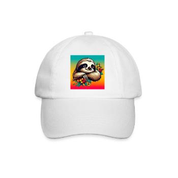 sloth - Baseball Cap - white/white - Front