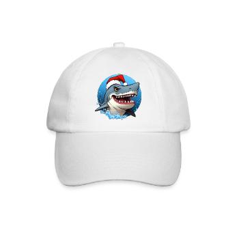 Weihnachtsmann Hai - Baseballkappe - Weiß/Weiß - Vorne