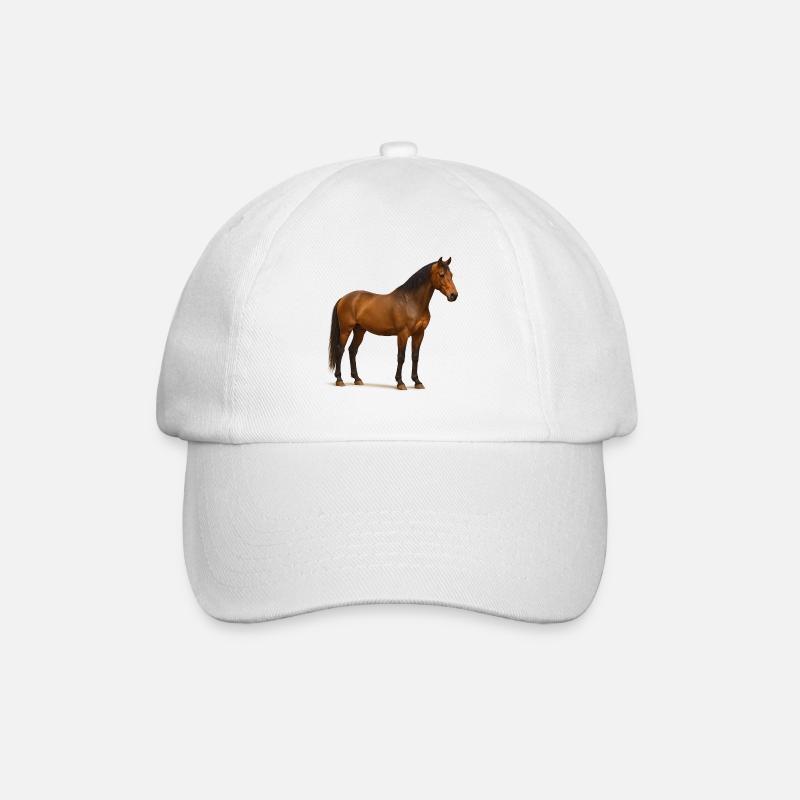 Reddish Brown Stallion in Sun Shimmer - Baseball Cap - white/white