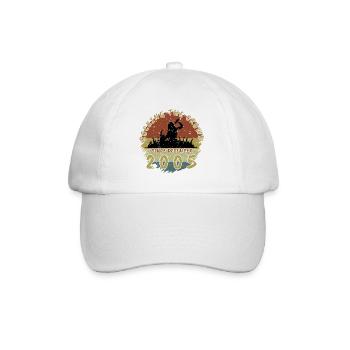 20. Geburtstag Rocking the crowd SNG 12/2005 - Baseballkappe - Weiß/Weiß - Vorne