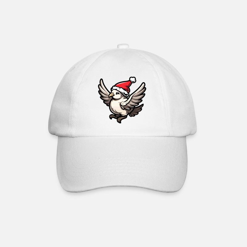 Dove Bird Christmas - Baseball Cap - white/white