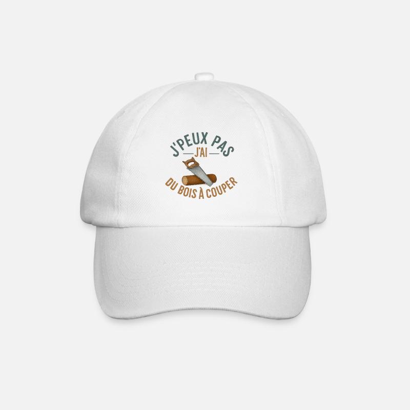 J'peux pas j'ai du bois à couper - Casquette classique - blanc/blanc