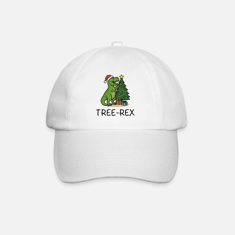 Tree-Rex – Ugly Christmas Style - Baseballkappe - Weiß/Weiß