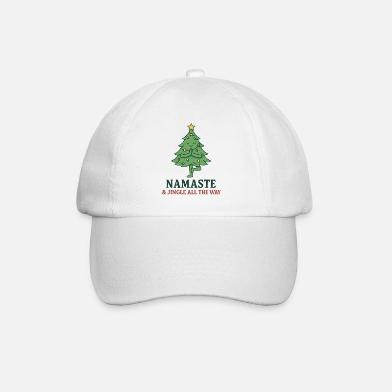 Namaste Festive Tree Zen Style - Baseball Cap - white/white