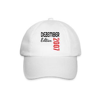 19th birthday December 2007 - Baseball Cap - white/white - Front