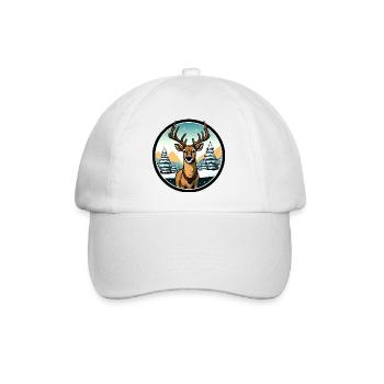 Deer Winter Style - Baseball Cap - white/white - Front