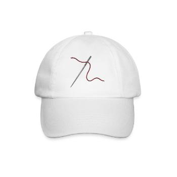 Needle and Thread Ornament - Baseball Cap - white/white - Front