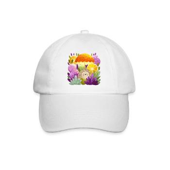 Hedgehog under lemon rain - Baseball Cap - white/white - Front