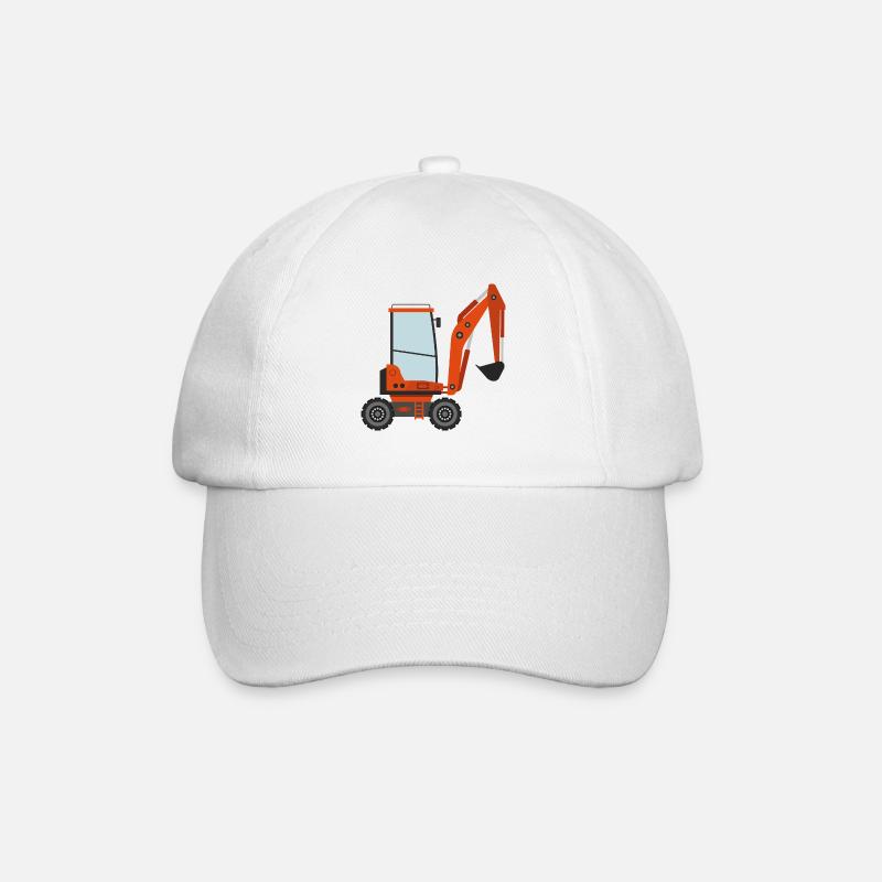 Bagger - Baseballkappe - Weiß/Weiß