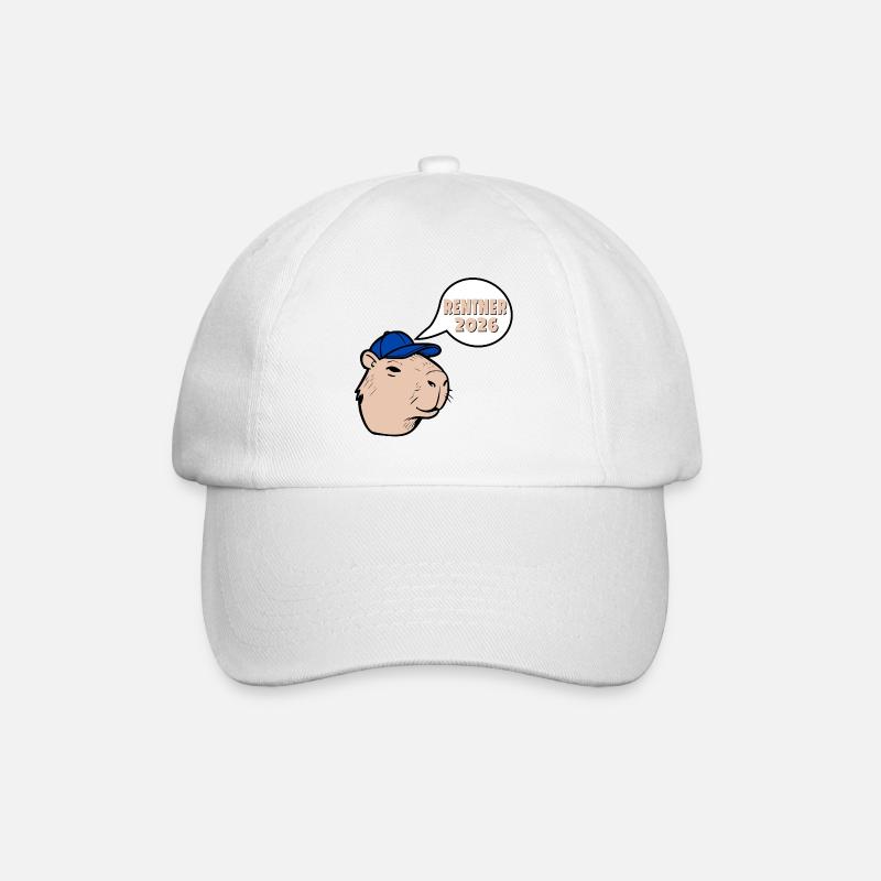 Rentner Rente 2026 Capybara - Baseballkappe - Weiß/Weiß