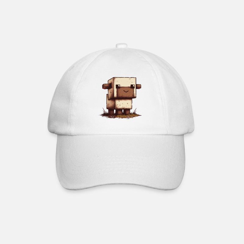 Look rétro de Pixel Sheep - Casquette classique - blanc/blanc