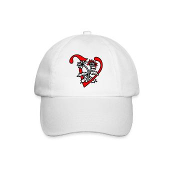 Letter V Initial - Baseball Cap - white/white - Front