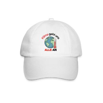 Climate concerns us all. Act now, Future now - Baseball Cap - white/white - Front