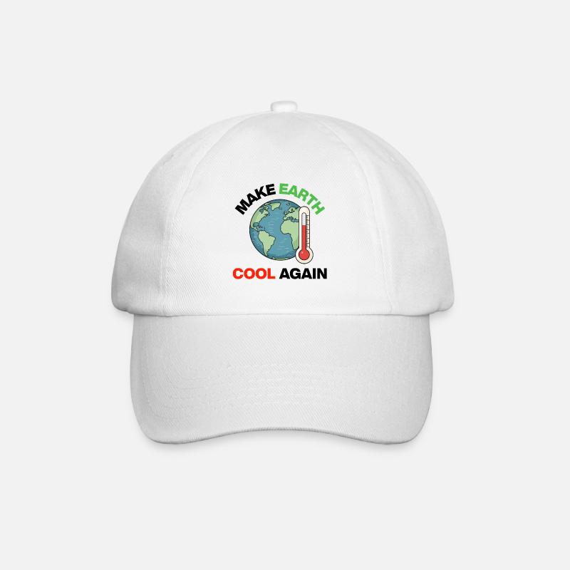 Make Earth Cool Again – Act Now - Baseball Cap - white/white