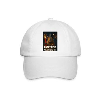 Capybara, bonne année, idiots - Casquette classique - blanc/blanc - Devant