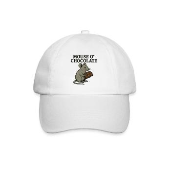 Mouse o'Chocolate Pun Mouse Chocolate - Baseball Cap - white/white - Front