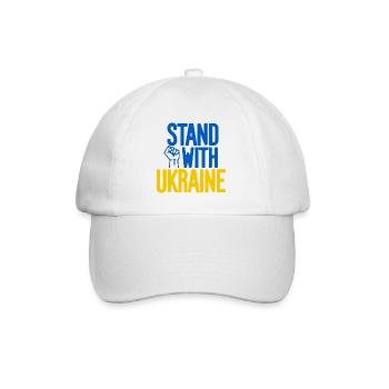 Stand With Ukraine Solidarity - Baseball Cap - white/white - Front