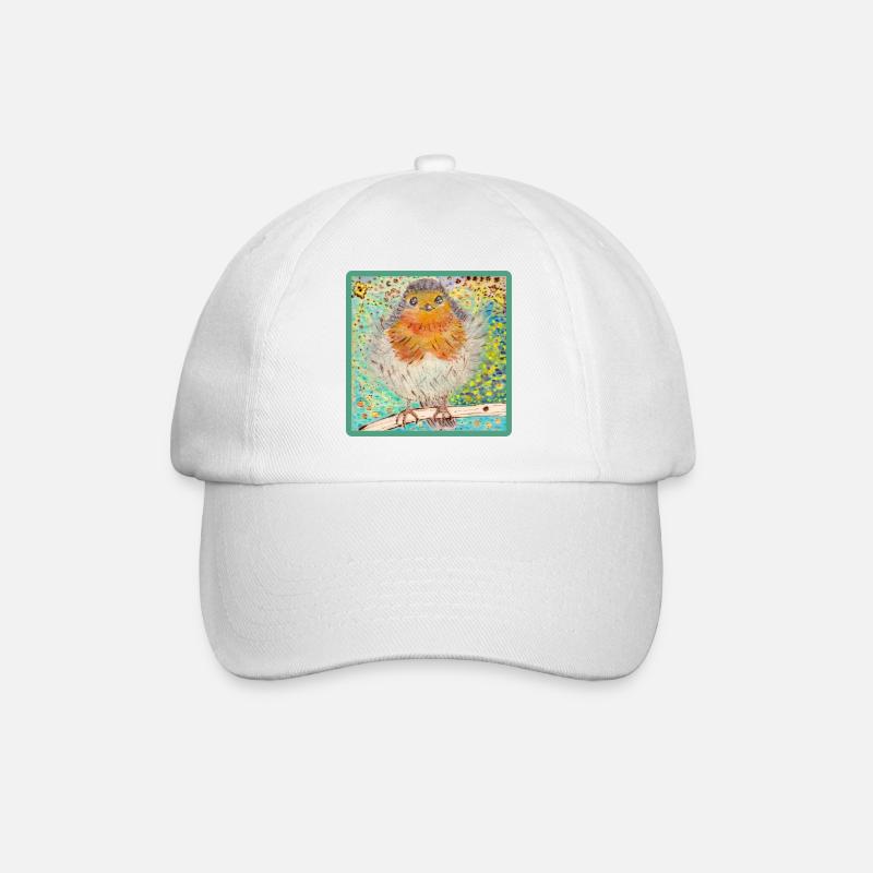 Robin - Baseball Cap - white/white