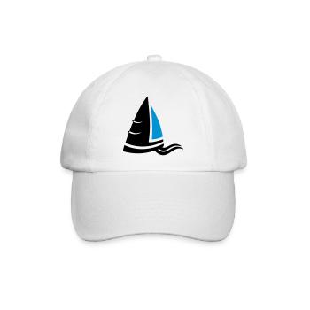 SeeLuft Segel Wappen Segelboot Logo Segelsport - Baseballkappe - Weiß/Weiß - Vorne