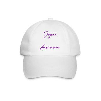SAINT VALENTIN. JOYEUX ANNIVERSAIRE - Casquette classique - blanc/blanc - Devant