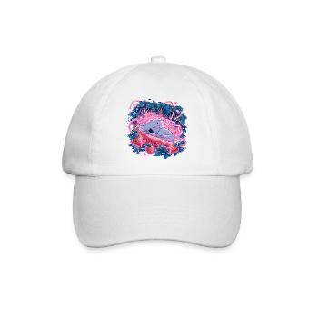 Sleeping koala in strawberry glow - Baseball Cap - white/white - Front