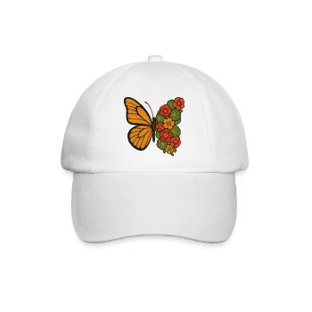 Butterfly Bloom Split - Baseball Cap - white/white - Front
