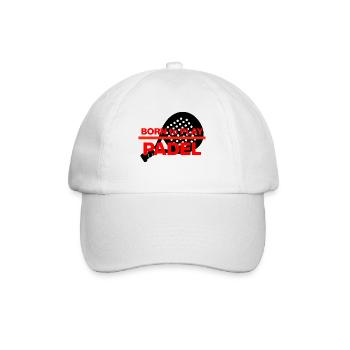 Né pour le padel, né dans le racket ! Écrase-le - Casquette classique - blanc/blanc - Devant