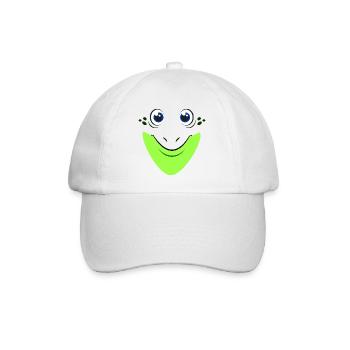 Niedliches Froschgesicht Verrücktes DIY Lustiges Kostüm Froschgesicht - Baseballkappe - Weiß/Weiß - Vorne