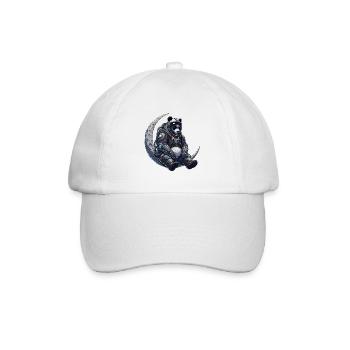 Panda Astronaut  - Baseballkappe - Weiß/Weiß - Vorne