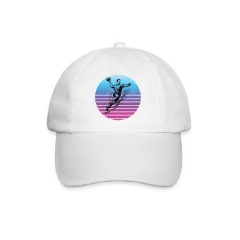 Motif handball pour vrais amoureux pour hommes - Casquette classique - blanc/blanc - Devant