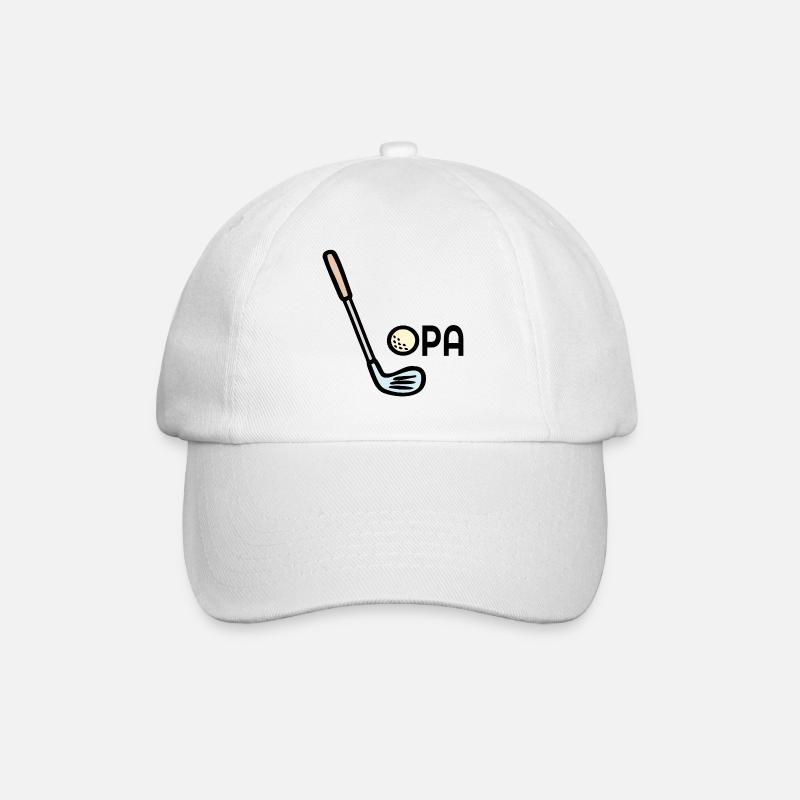 Golf Opa Golfschläger - Baseballkappe - Weiß/Weiß